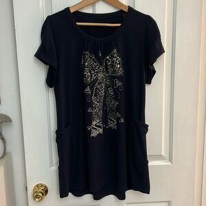 Korean Bow Shirt - Freesize